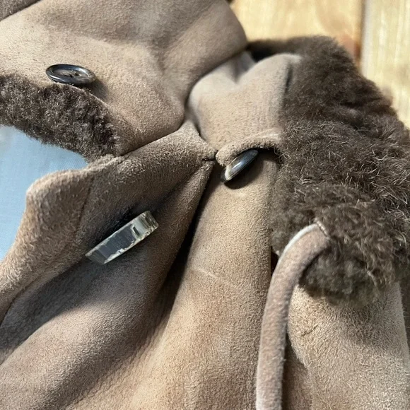Vintage Furella Helsinki Fur Heavy Winter Coat Suede Leather - Picture 5 of 10